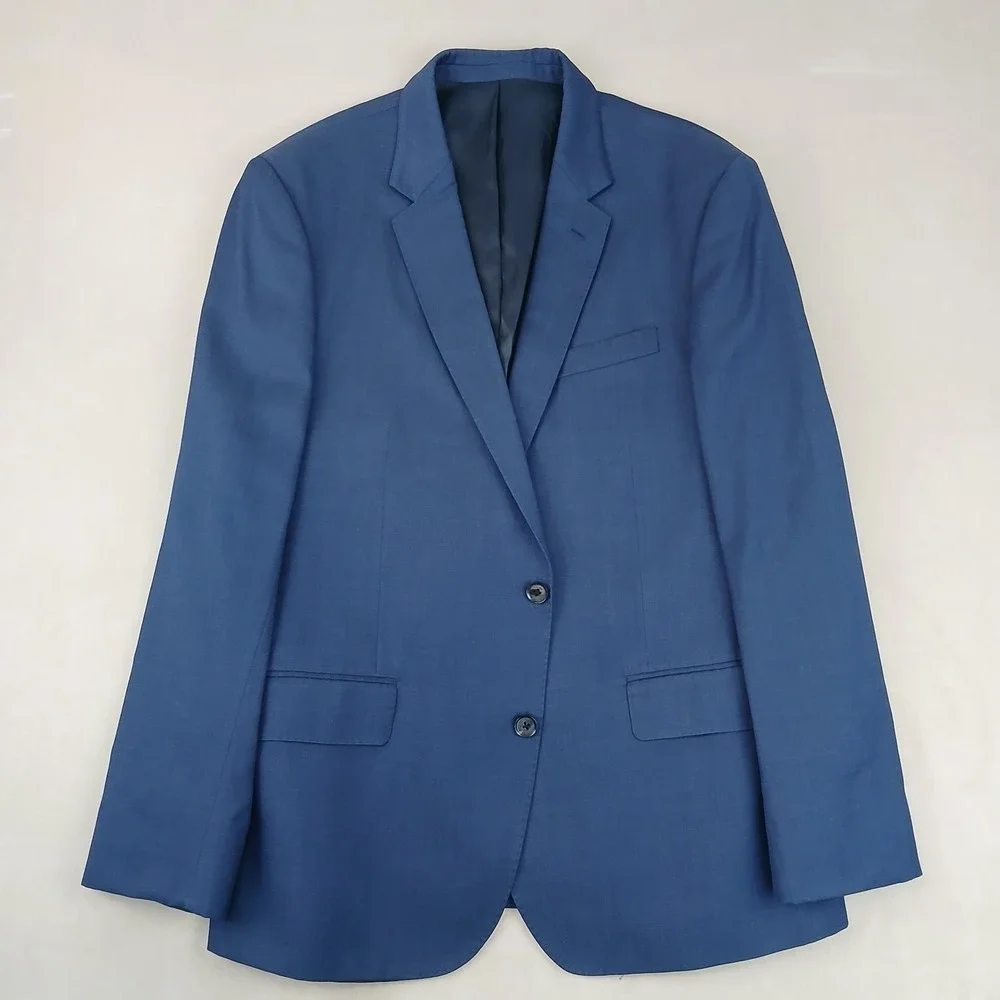 The Blk Tux Tollegno 44R Mens Blazer Sport Coat Merino Modern 21x30 **Fits 42R *